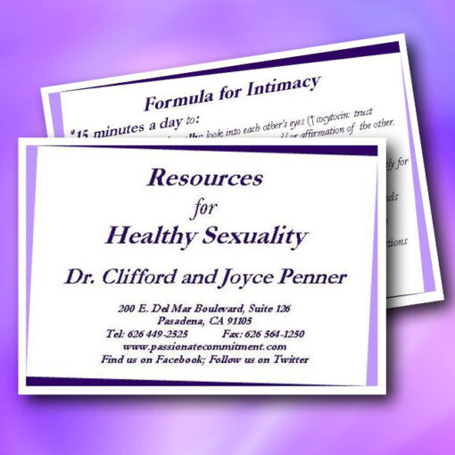 Formula for Intimacy Cards